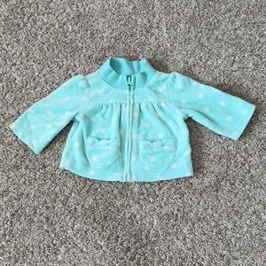 Cherokee baby girls polka dot sweater jacket size newborn